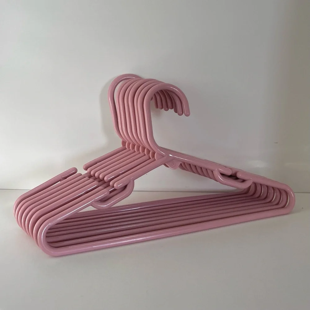 Hold Vintage dusty rose narrow shoulders 12” hangers set of 8